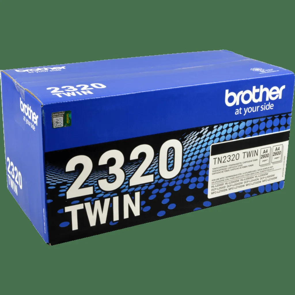 Brother TN2320 TWIN - 2er-Pack - Hohe Ergiebigkeit - Schwarz - original - Tonerpatrone